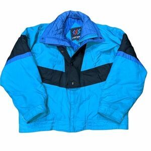 VINTAGE STEEP SLOPES Women's Blue Zip-Up Jacket